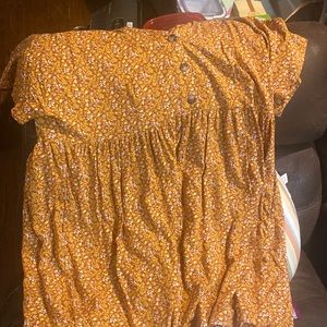 Orange and white flower dress